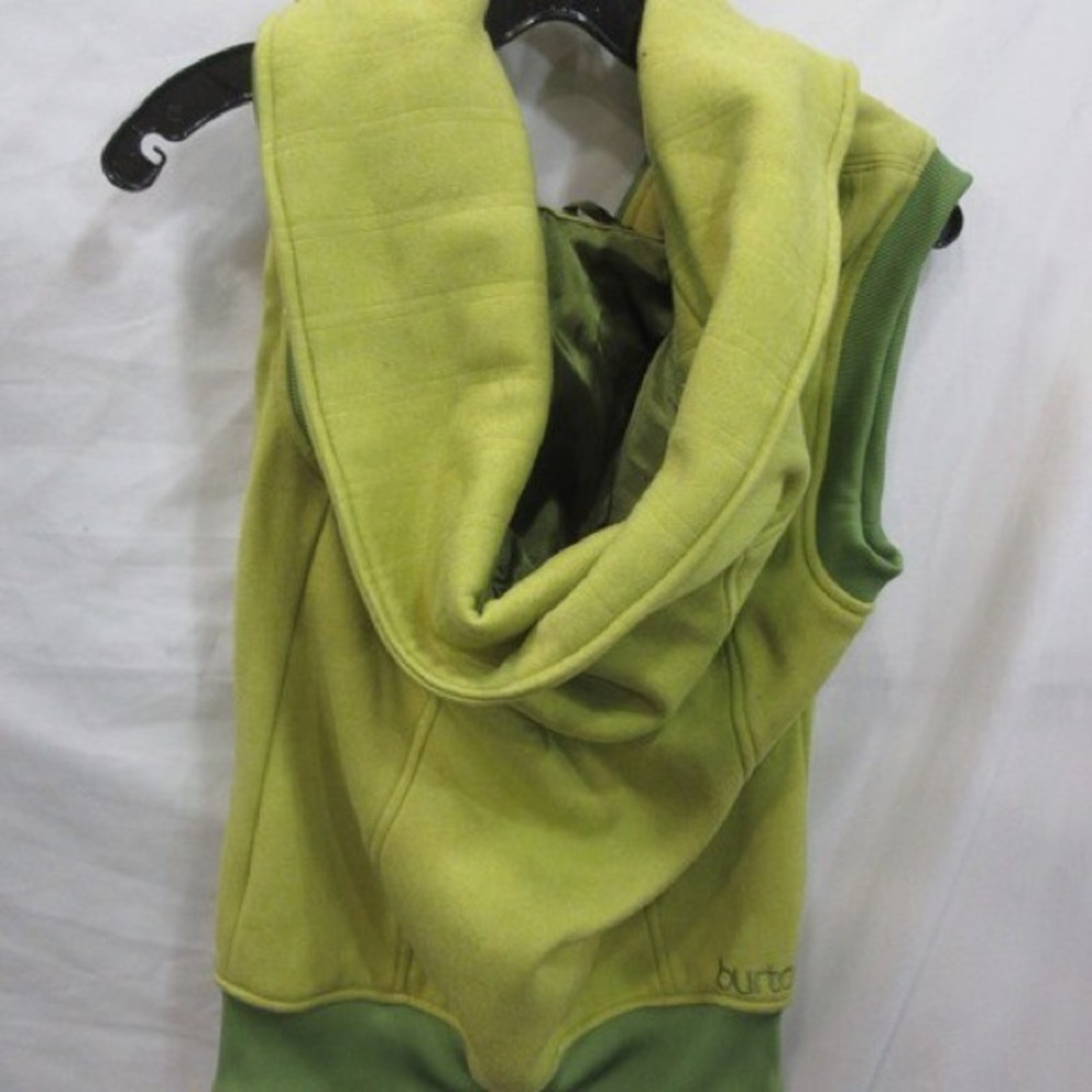Burton Vintage Green Vest with hood - Picture 3 of 4